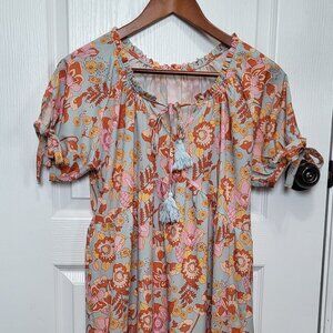 Hippy Floral Color Pattern Dress